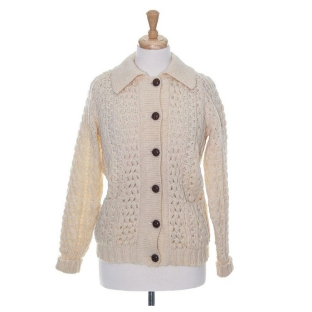 Vintage Fisherman’s Sweater Cardigan thick knit
